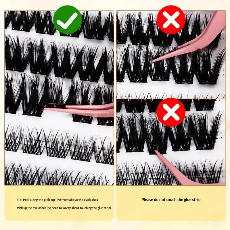 Glue-Free DIY Lashes Natural Volume Extension Set Ideal for Day and Night