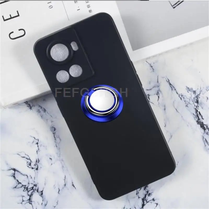 For OnePlus 10T Ace Pro Racing CPH2415 CPH2413 Back Ring Holder Bracket TPU Soft Silicone protect Case Anti falling shell