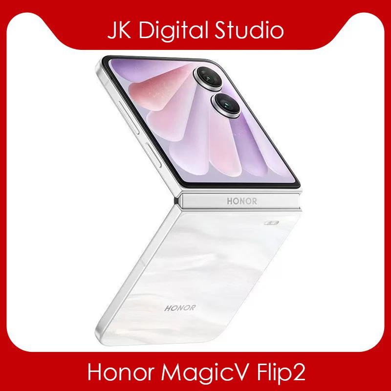 Original Honor Magic V Flip2 5G Smart Phone 6.82inch OLED Snapdragon8 Gen3 80W Super Charger 5500Mah 200MP MagicOS 9.0 OTA NFC