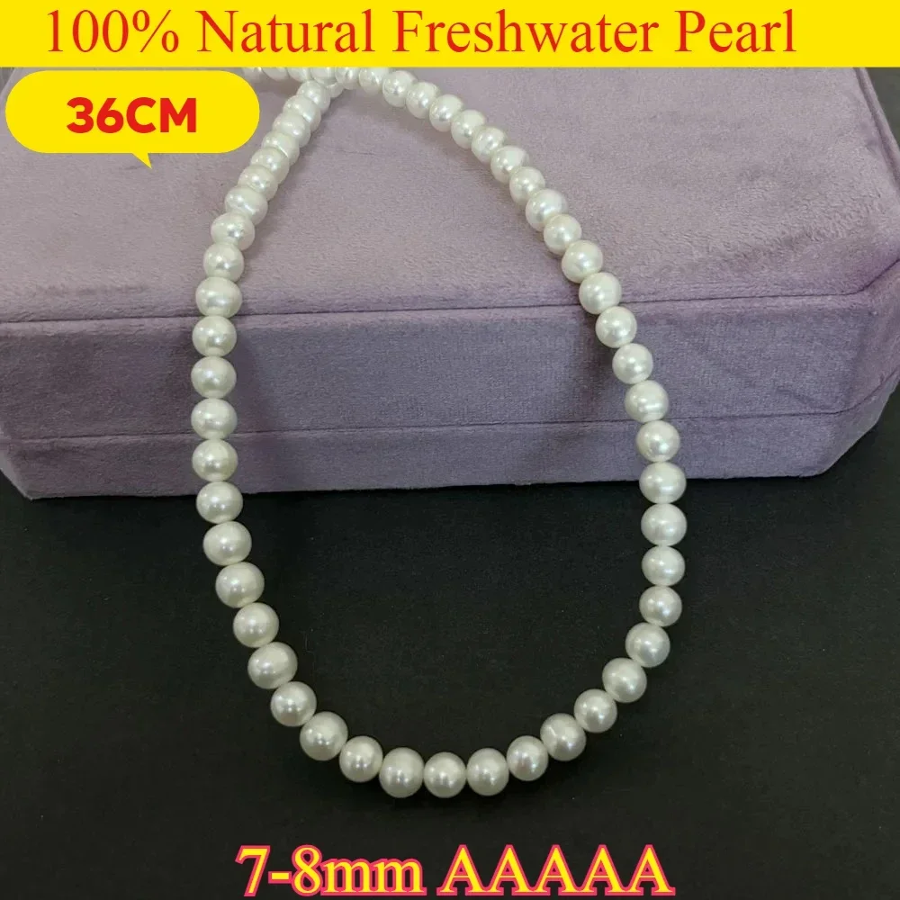 

AAAAA 7-8mm Durable Natural Freshwater Pearl Genuine Exquisite Bead Wedding for Jewelry Making DIY Necklace Bracelet Accessories