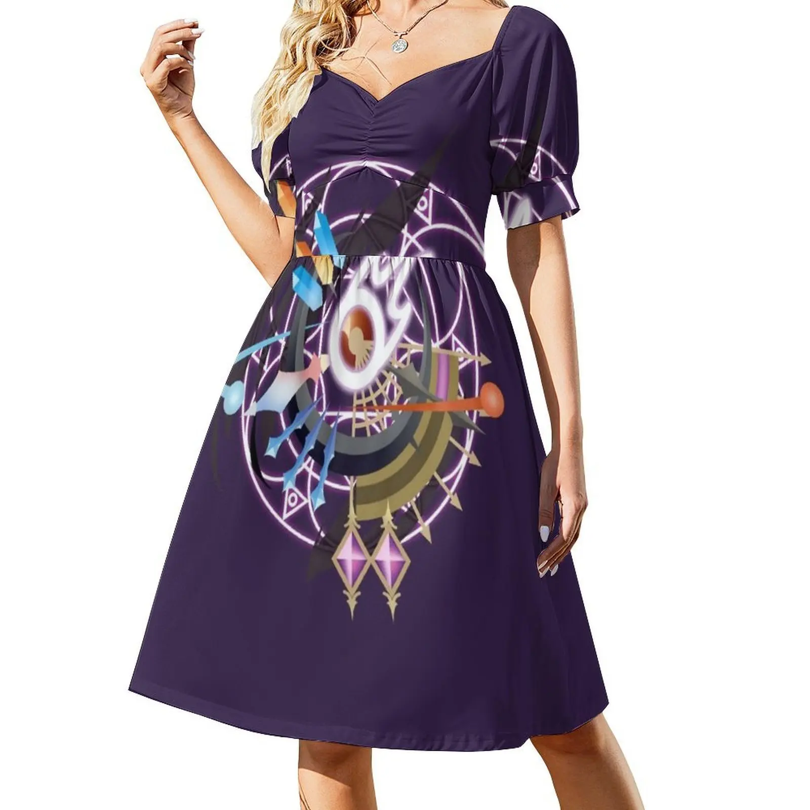 Ffxiv أسود ماج وظيفة حصيرة الأزهار سموك فستان للنساء الربيع الصيف فستان كاجوال للحزب Ffxiv فاينل فانتسي Xiv النهائي