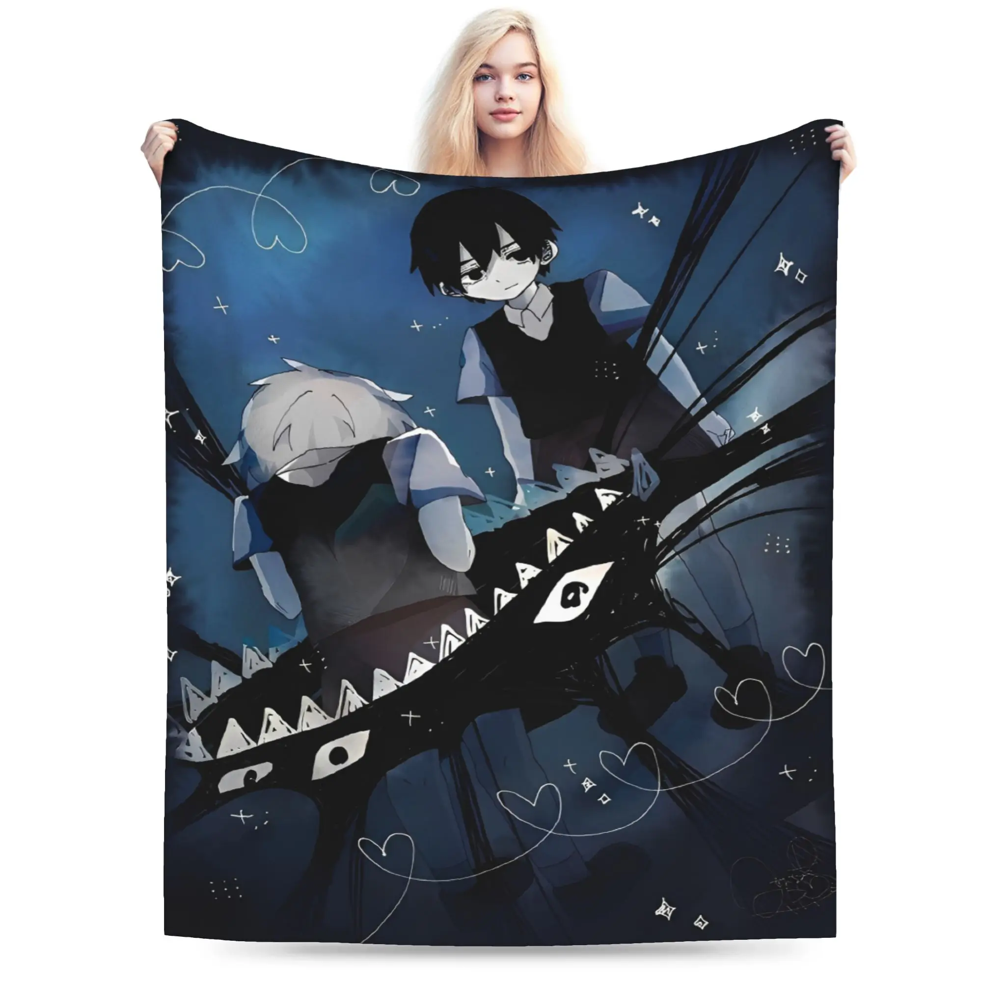 Omori Hot Game Printed Blanket  Warm Soft Fluffy Plush Throw Blanket For Outdoor Travel Flannel Bedspread Bed Cover