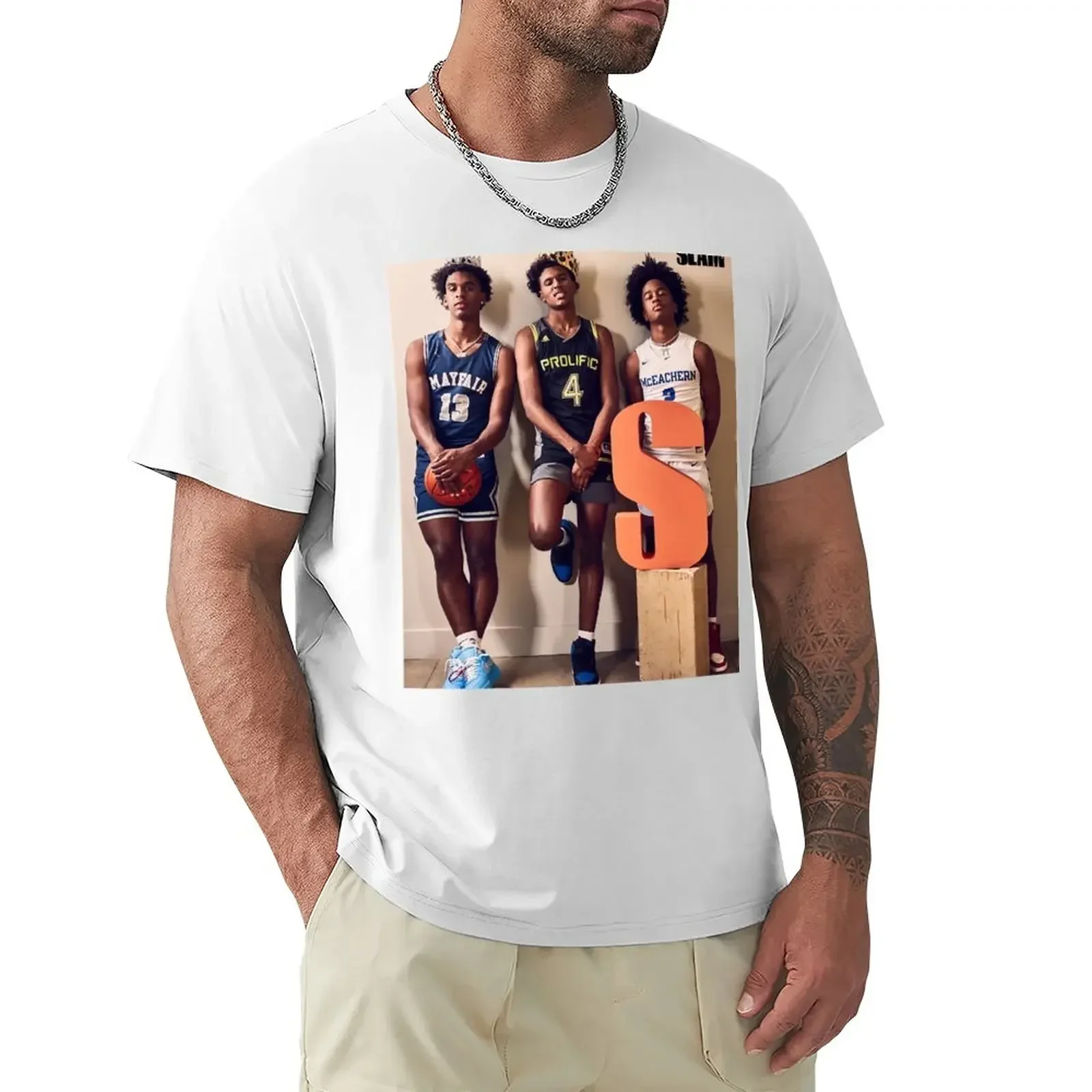 Jalen Green Sherife cooper, Josh Christopher Slam T-Shirt plus size tops anime mens t shirt