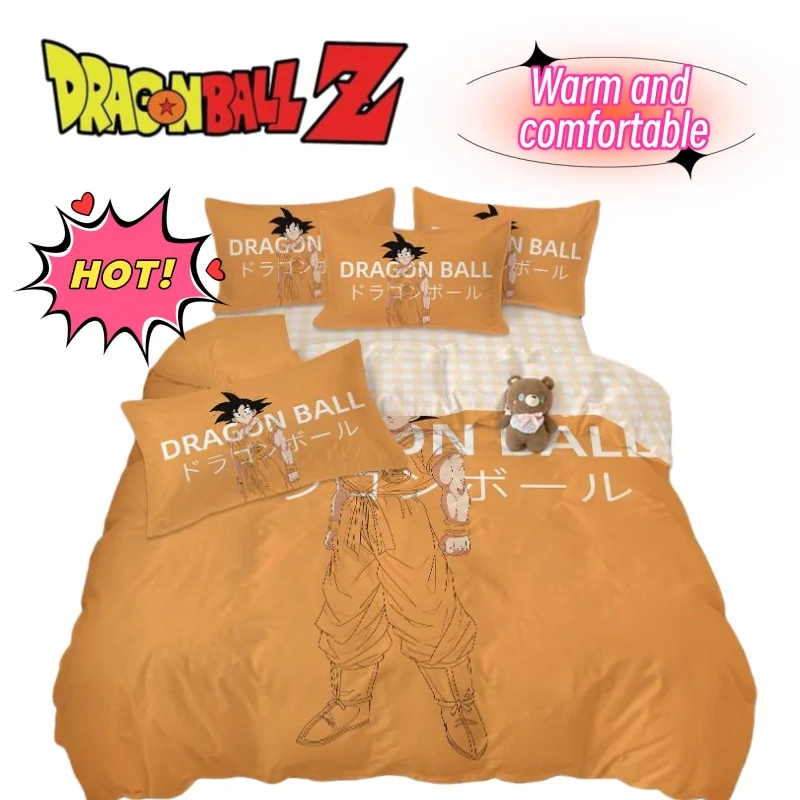 

Новый комплект постельного белья «Драконий шар»: креативный, высококачественный, из чистого хлопка, с изображением Сон Гоку, анимационный, из четырех предметов (простыня, пододеяльник, наволочки)