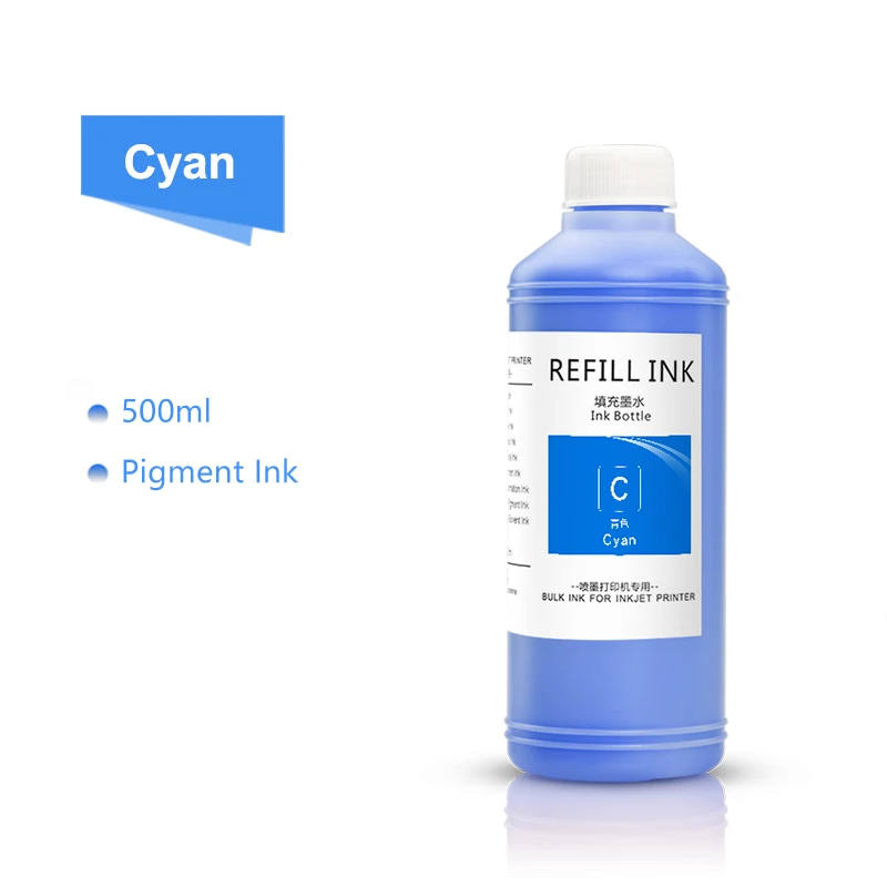 500ML Universal Pigment Ink For Epson 1390 1410 1500W T50 T60 P50 R230 R290 R330 RX615 RX690 RX700 L805 L800 Inkjet Printer