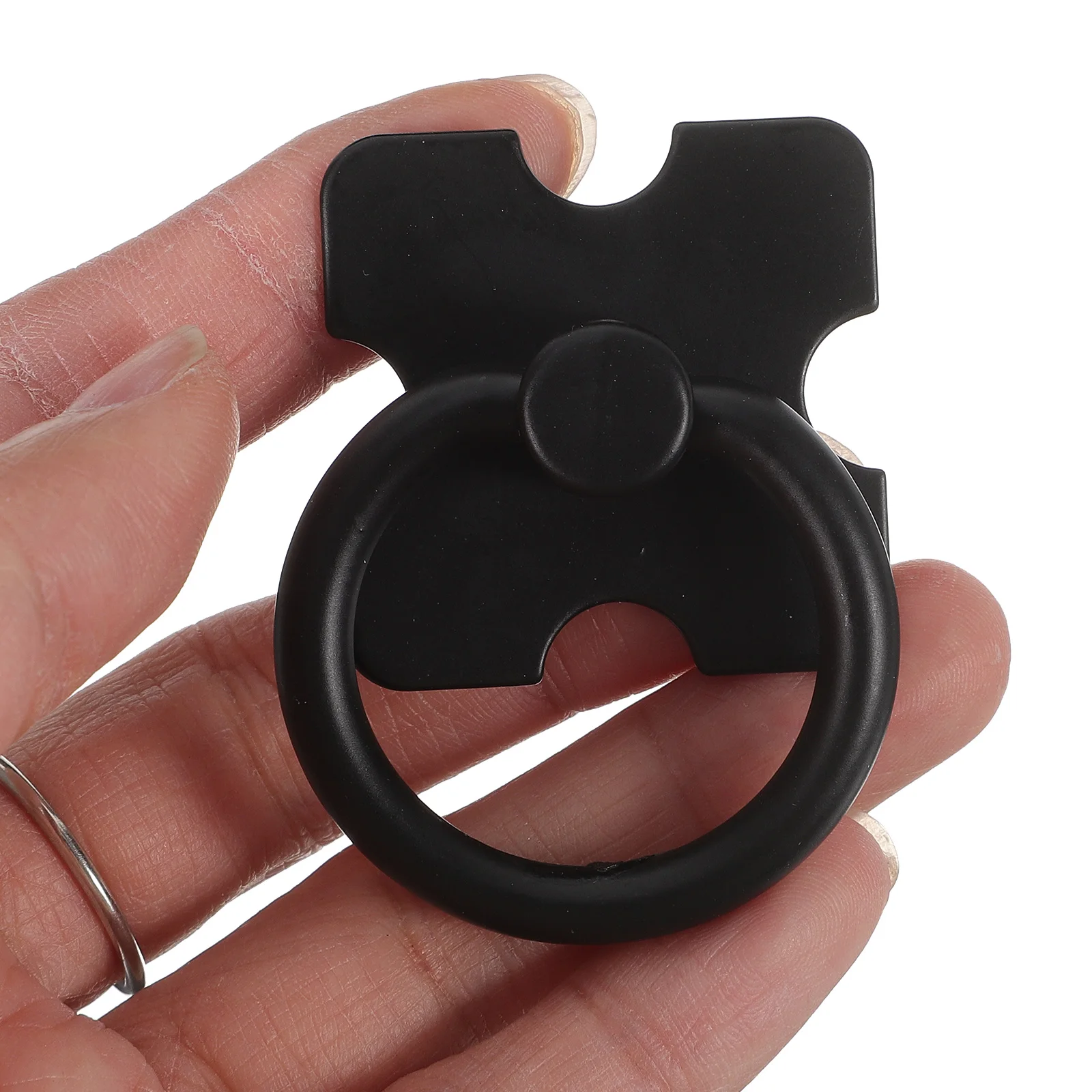 4 Buah Pegangan Laci Furnitur Pegangan Kabinet Dapur Lemari Buku Cincin Hitam Pegangan Perangkat Keras Furnitur Tarikan Laci Kabinet