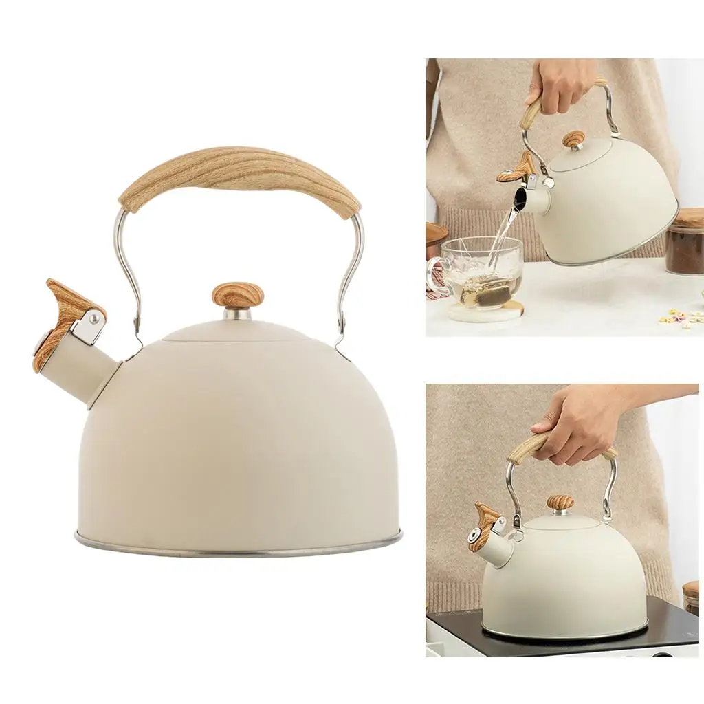 Portable Cookware Bushcraft Cooking Open Fire European Stainless Steel Whistle Pot Stainless Whistle Kettle