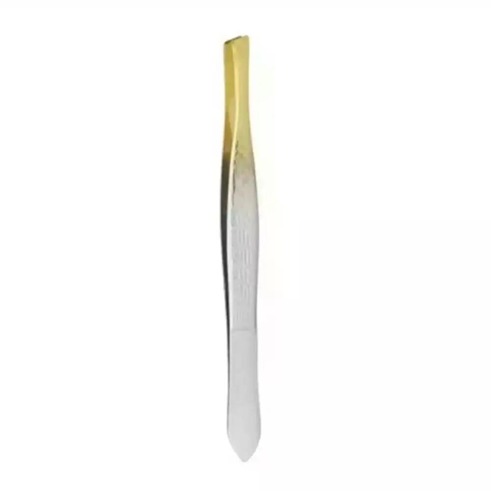 Enox Diagonal Golden Tip Tweezers