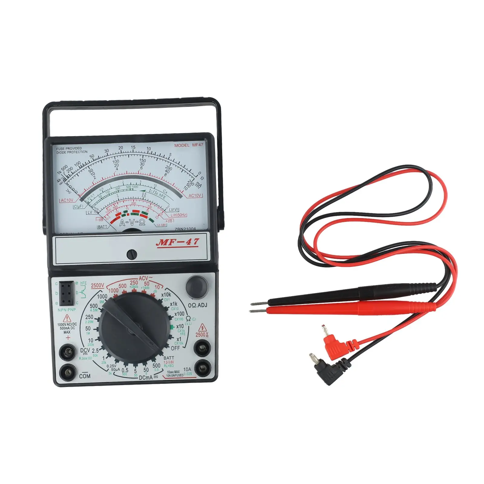 MF-47 Analog Multimeter Voltmeter Ammeter Ohmmeter Battery Tester For Home Factory School Lab Electrical Measurement Tool