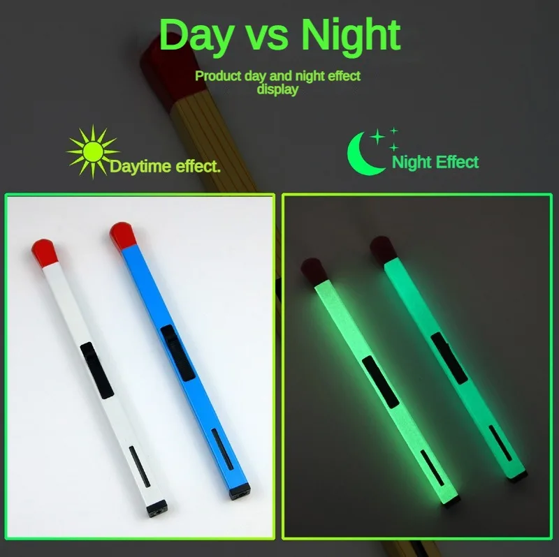 Glow-in-the-dark Matchstick Open Flame Lighter Creative Home Kitchen Gas Stove Ignition Gun Cute Personalized Gift