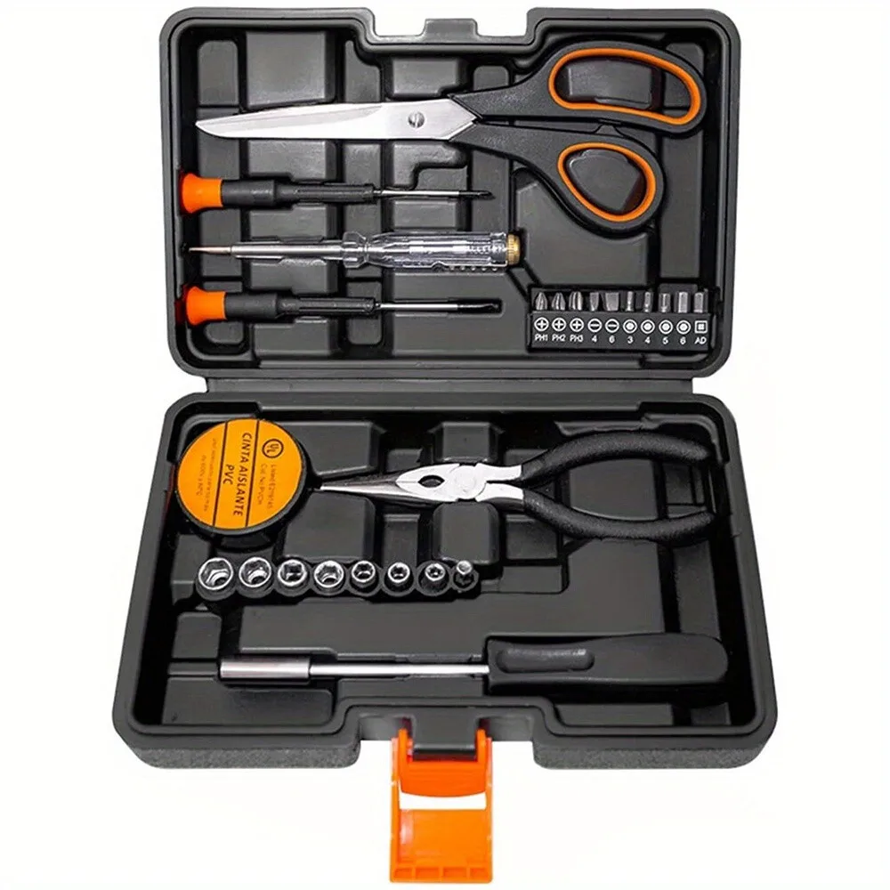 

26 Piece Tool Set General Household Hand Kit with Plastic Toolbox Storage Case