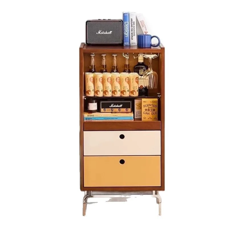 

Solid wood locker, small apartment display cabinet against the wall for storage