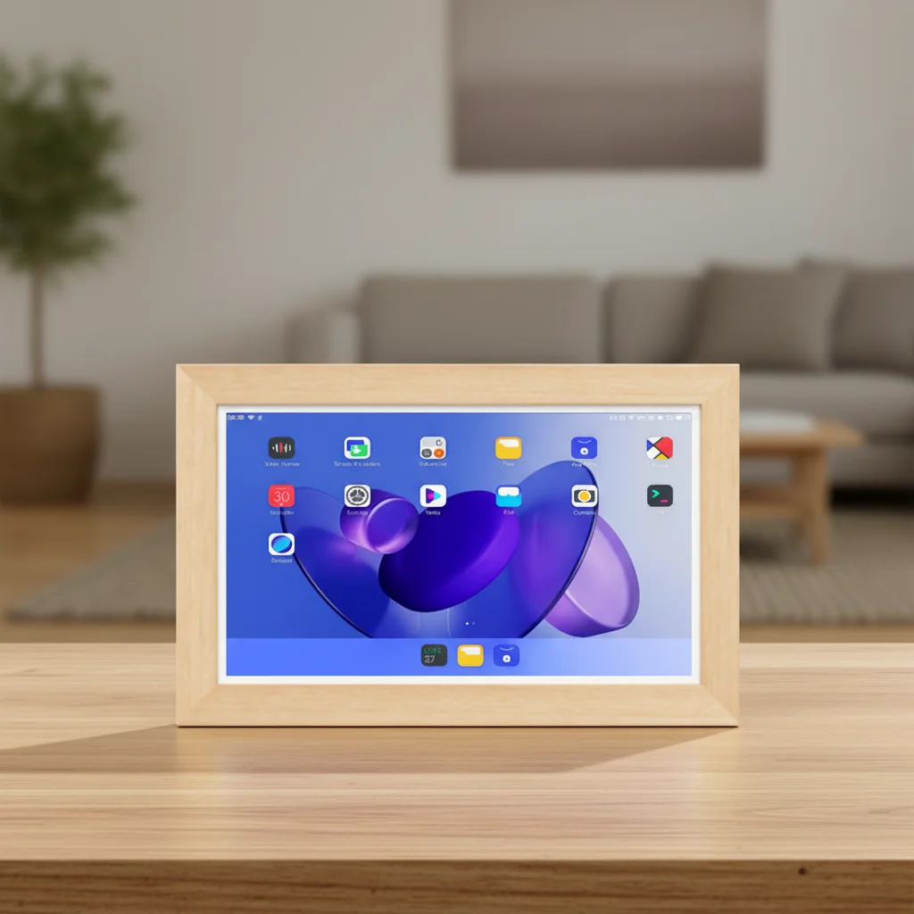 

15.6" 1080p Solid Wood Touch Screen Clock WiFi Cloud Digital Photo Android Picture Frame Mp4 Video Playback Electronic Album
