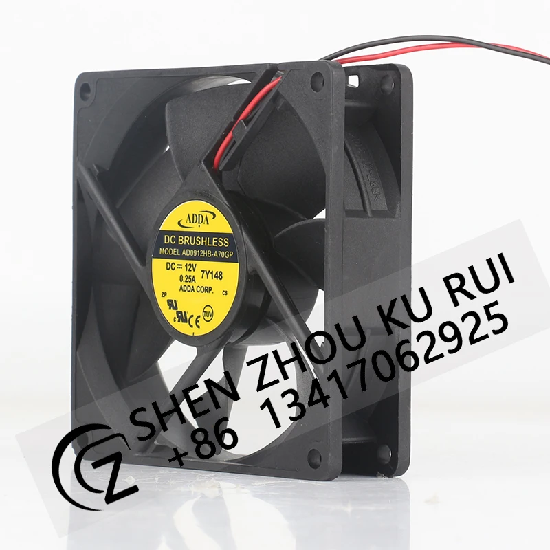ADDA 12V / 0.25A / 9025 High air volume dual ball power supply chassis AD0912HB-A70GL Cooling fan