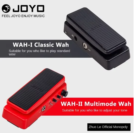 Pedal Wah para Guitarra Eléctrica JOYO Hecho a Mano WAH-1/2, Pedal de Efecto Dos en Uno con Volumen Ajustable, Pedal Individual para Bajo