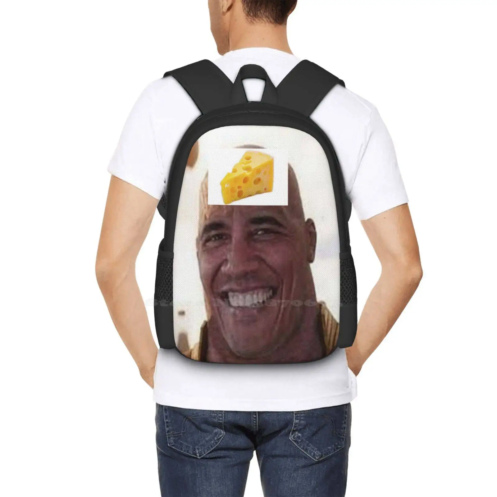 Mochilas escolares con diseño de patrón de queso Obamos, mochilas de viaje para ordenador portátil, con queso Obamos, con queso Obsama Kaas, divertidas y geniales