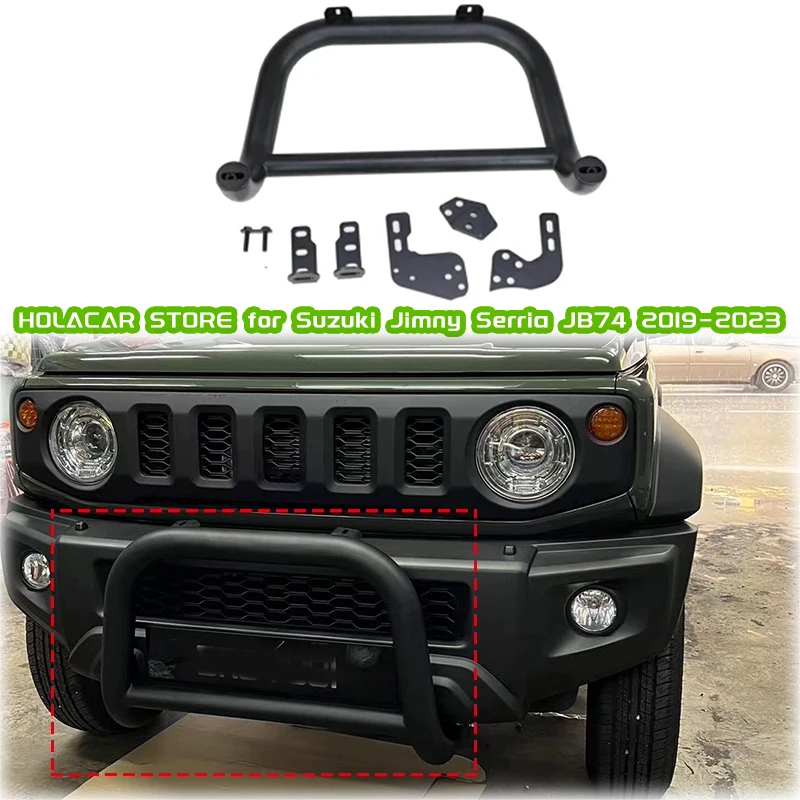 Car Front Bumper Grill Guard Bull Bar without Winch for Suzuki Jimny JB64 JB74 Jimny Gen 4 Accessories 2019 2020 2021 2022 2023