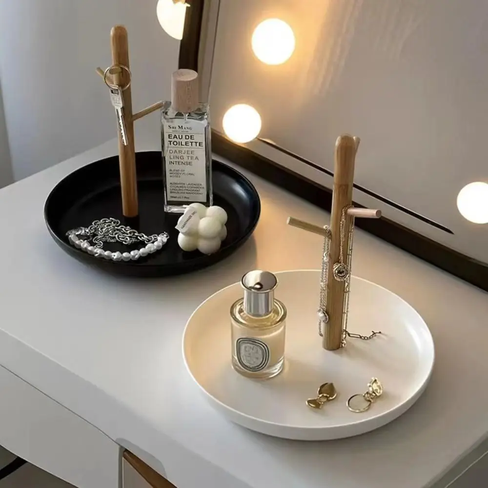 

European Style Wooden Storage Tray Simple Detachable Jewelry Display Plate Creative Jewelry Hanging Rack Washroom