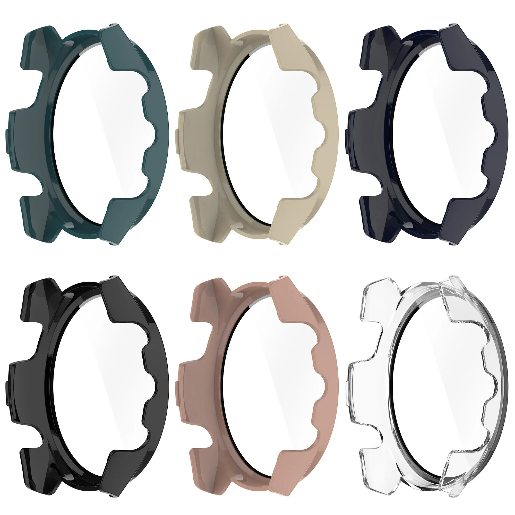 PC + funda protectora de vidrio para Garmin Forerunner 165/165 Music funda protectora de pantalla completa