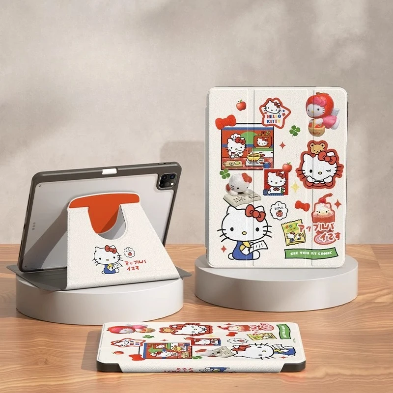 حافظة هالو كيتي لجهاز iPad Funda ipad 8/9/10 Air 4 5 M2 M3 10.2in 10.9in A16 11in حافظة واقية Pro4 5 6 12.9in M4 غطاء لوحي #1
