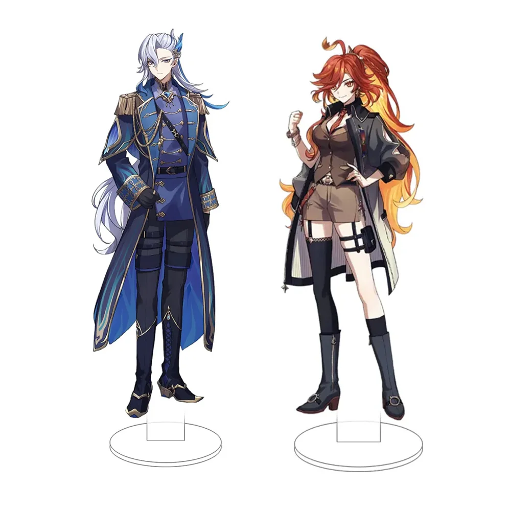 New Mavuika Neuvillette Diluc Lumine Beelzebul Aether Acrylic Anime Model Furina Collect Desktop Decoration Keychains Gift