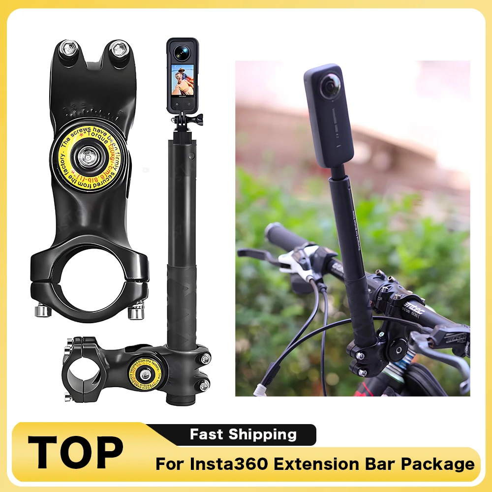 

Motorcycle Bicycle Selfie Stick Monopod Mount Handlebar Bracket for Insta360 X5 X3 X4 GoPro Hero 13 12 11 10 9 8 DJI Accessories