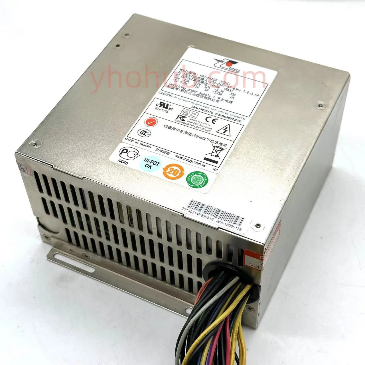 EMACS Zippy HP2-6460P Server Power Supply 460W P/N:B00370240