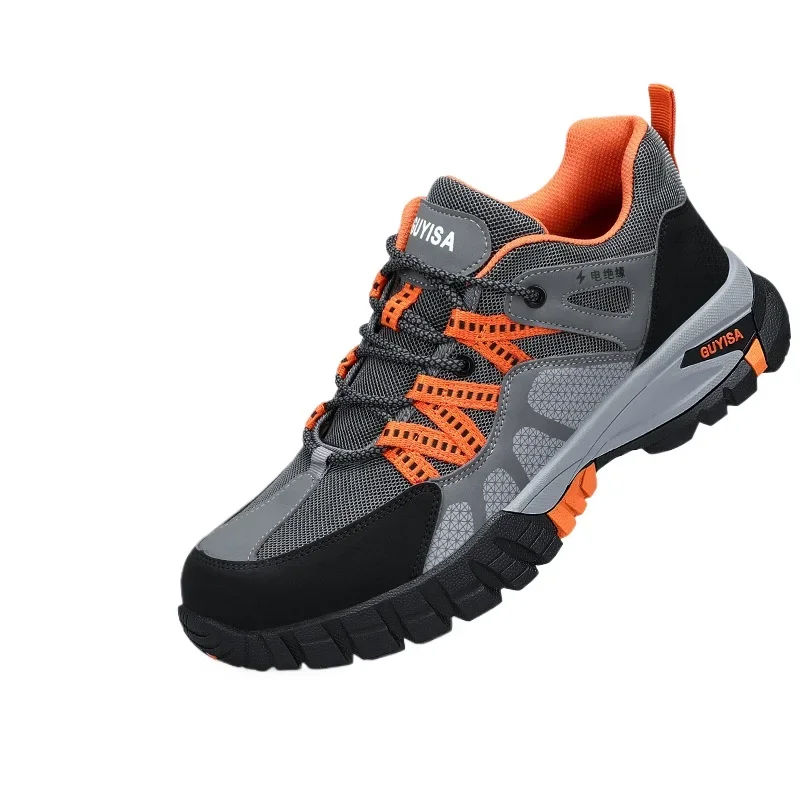 

Мужская защитная рабочая обувь, защитные ботинки с пластиковым носком, модные легкие удобные рабочие кроссовки, неразрушимая обувь с защитой от проколов