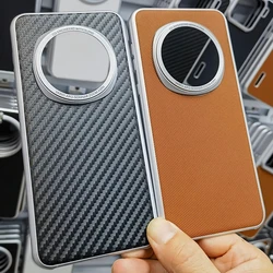 Case For Honor Magic 7 Pro Magic7 Lite X9C 5G Slim Matte Leather Hard Back Cover Stylish Electroplate Shell Shockproof Bumper