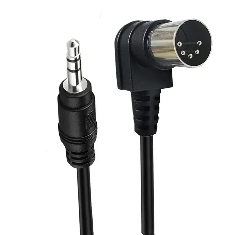 0.5m 1.5m 3m Audio Line 90 Degree Right Angle Din 5 Pin Din MIDI Male Plug To 3.5mm Male Stereo Jack Audio Extension Cable