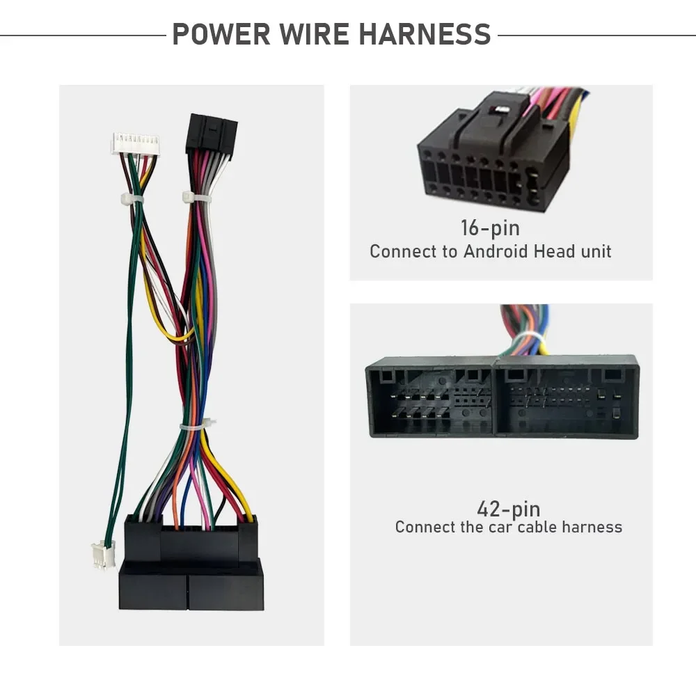 

Car Android Radio Cable Accessories MAC11 Stereo audio Power Wire Harness Socket with CAN Bus Adapter for Mahindra XUV300 THAR