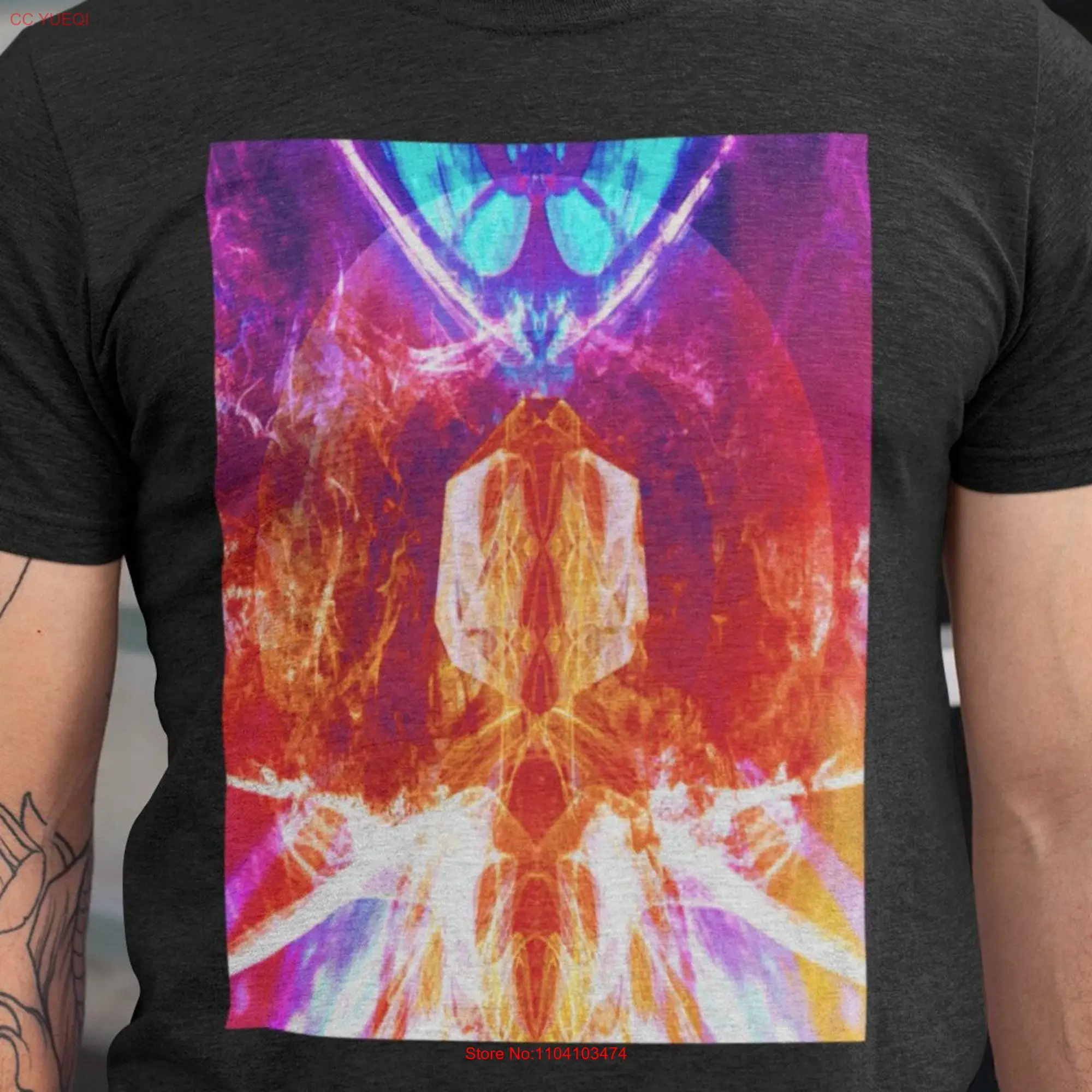 Psychedelic Cosmic T Shirt Surreal Architecture Trippy Vaporwave long or short sleeves