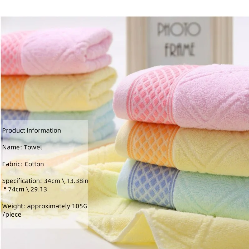 4pcs Family Towels Sets 4 Colors High Quality Cotton Fiber Face Cloth Bath Towels 35x75cm Bath Towel Hand Towel