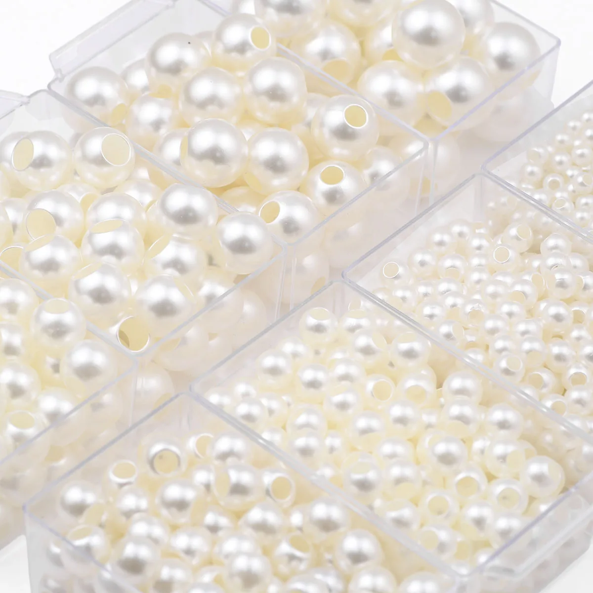 

10-200Pcs 6-20mm Big Round Pearl Shape Acrylic Spacer Beads Large Hole Beads Fit DIY Necklace Bracelet Making DIY Accessories