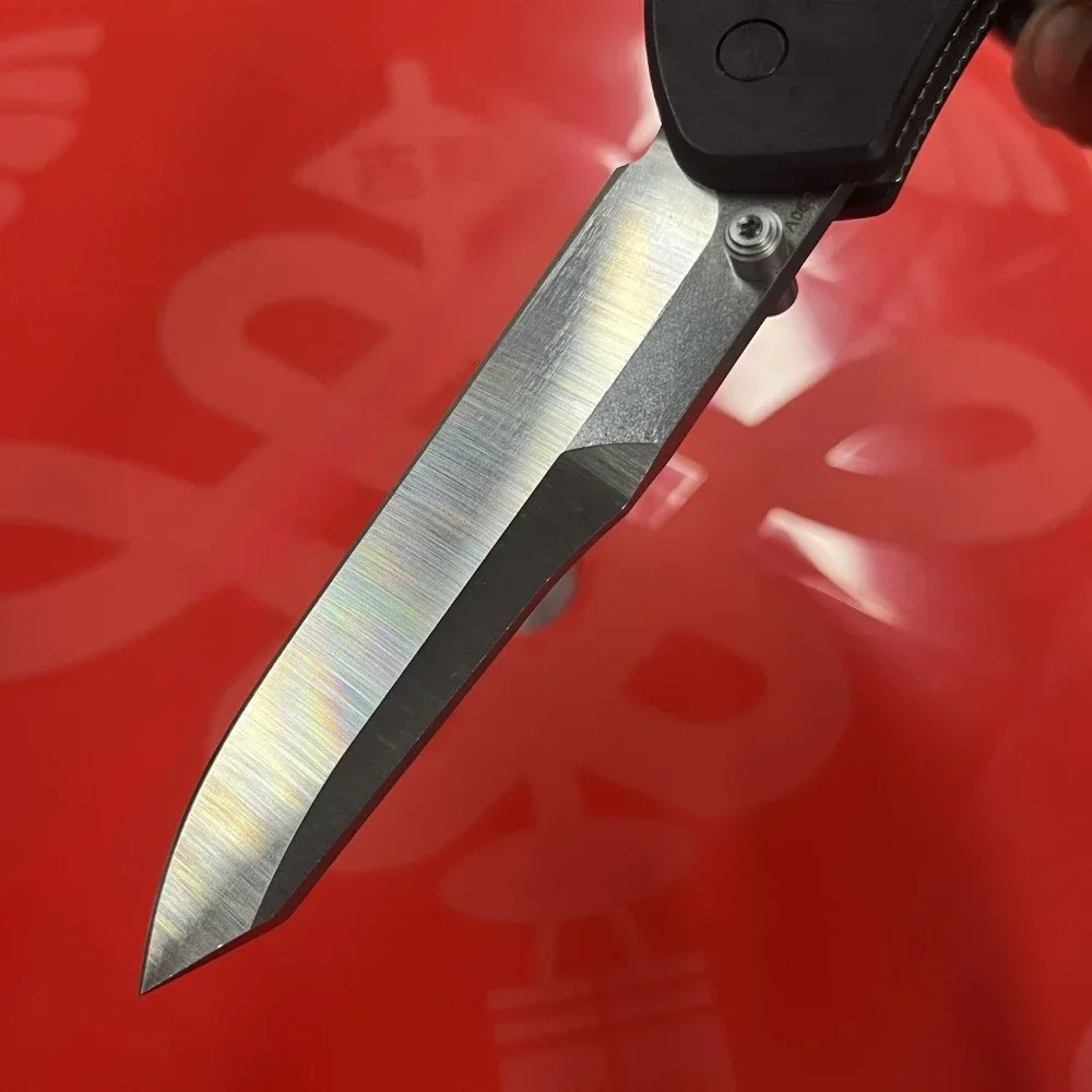 Manual Open BM Osborne 940 Folding Knife D2 Satin Finish Reverse Tanto Blade with Thumb Studs Tactical Hunting Survival Tools - view 3