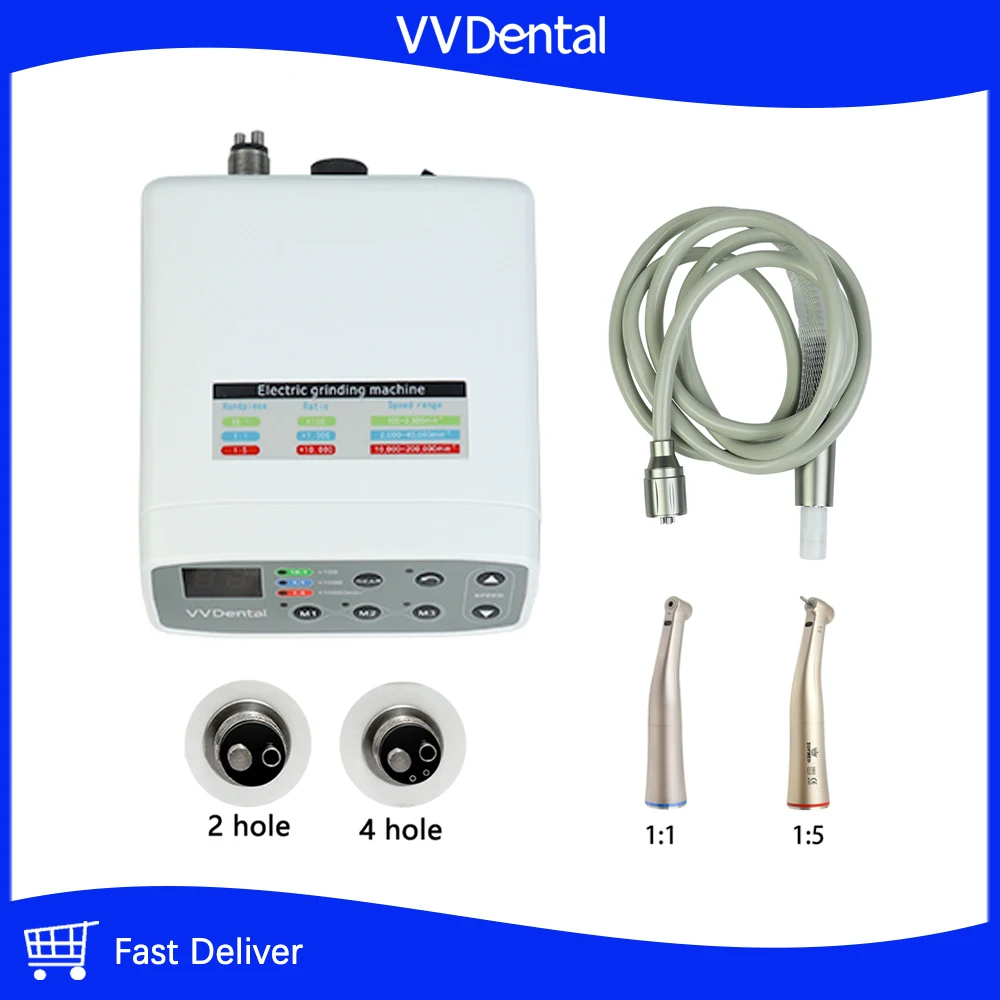 

Dental Brushless Led Micro Motor Electric Machine Set Internal Water Spray 1:5/1:1 Contra Angle Handpiece Polishing Equipment