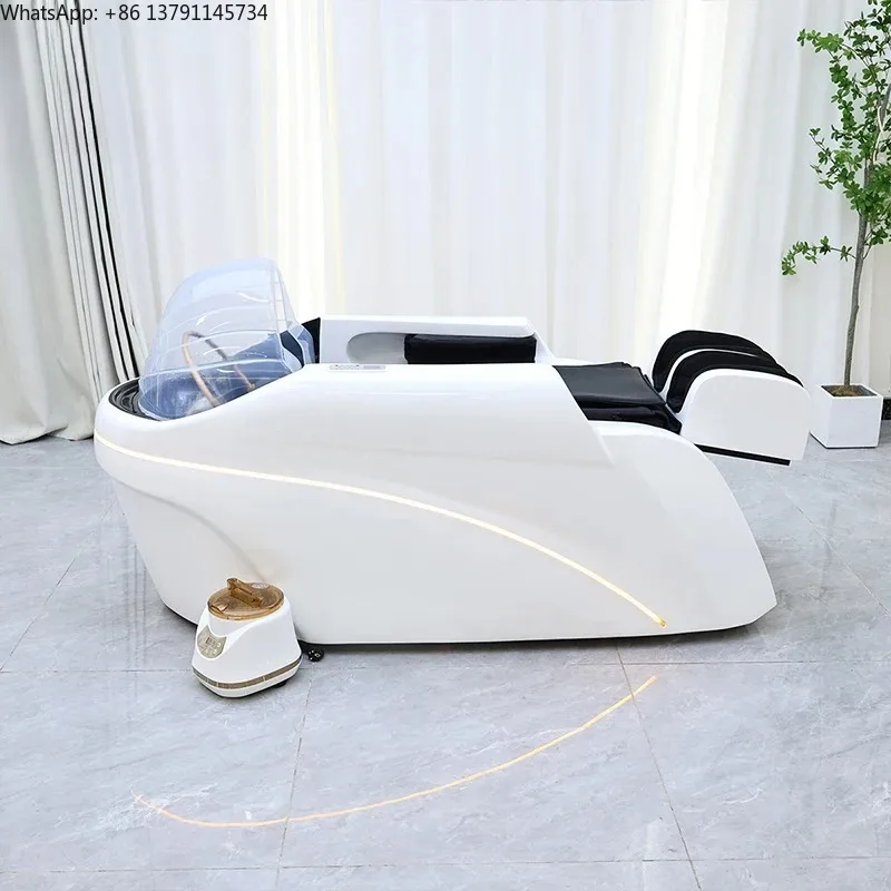 

Synthetic Leather Head Therapy Beds Automatic Massage Shampoo Bed Comfortable Ergonomic Design High Density Spong