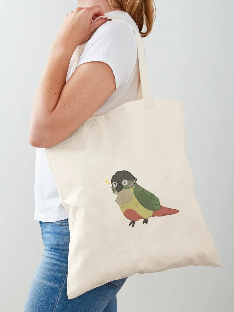 

Green Cheek Conure Tote Bag eco bag folding Women's handbag handbag