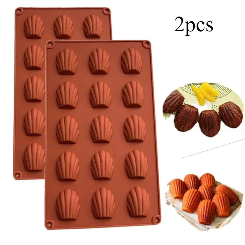 Madeleine Cake  Silicone Mold Baking pan Shell Cake Biscuit Cookies Mould Home Kitchen Non-sticky Easy To Release Baking Molds