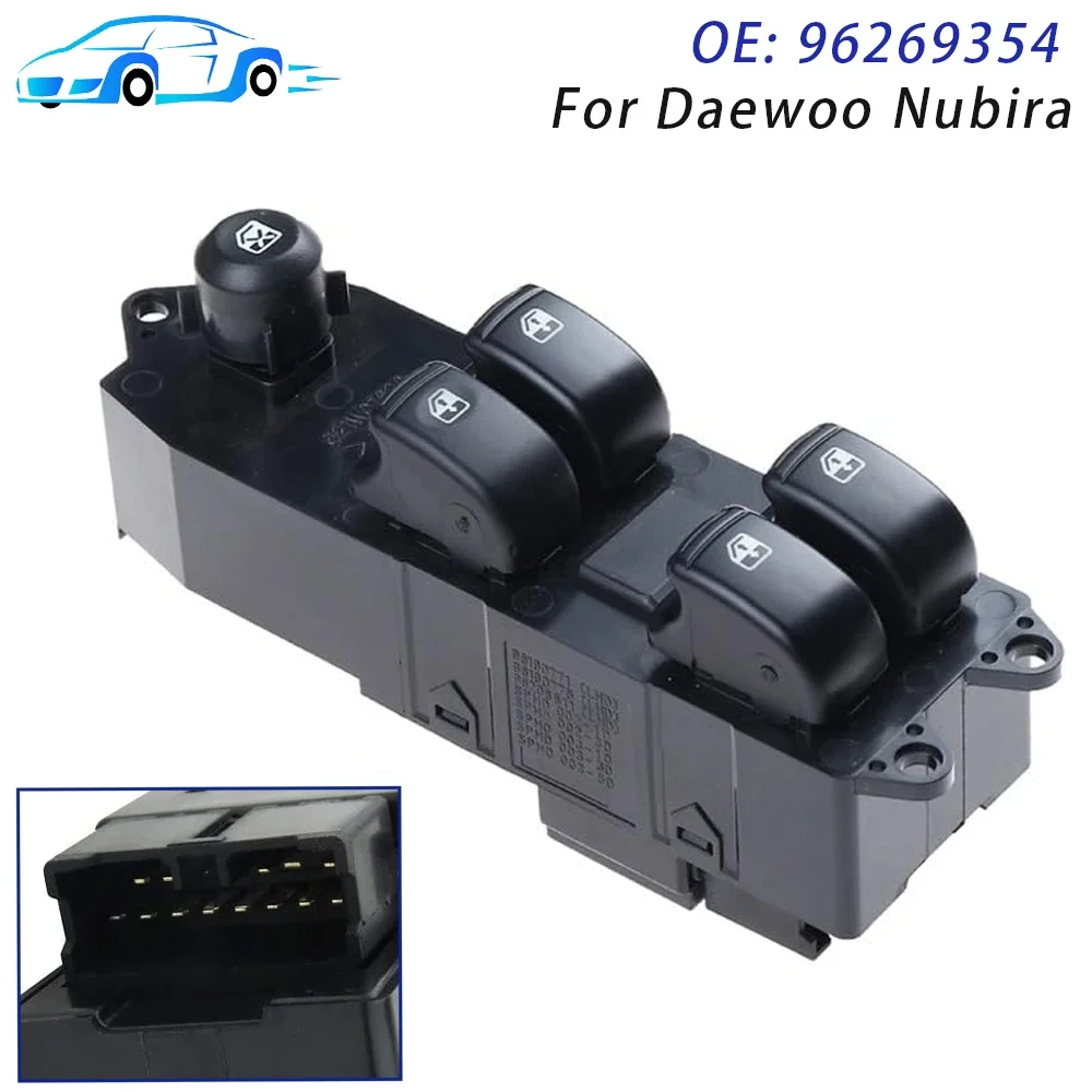 For Hyundai Daewoo Nubira LHD Front Left Driver Side Window Lifter Control Switch Button Car Accessories 96269354