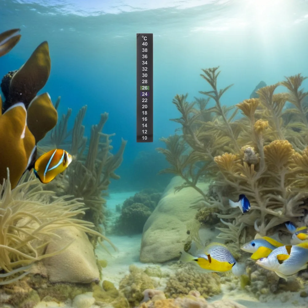 

8Pcs Aquarium Temperature Sticker Adhesive Crystal Thermometer Strip Fish Tank Monitor Color Changing Display Test Strips