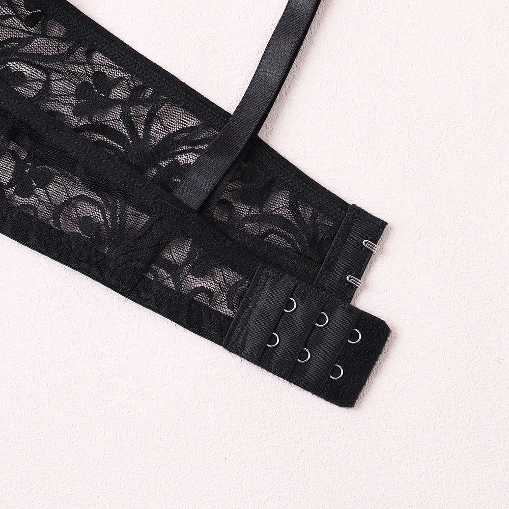 Dámské krajkové podprsenky s kosticemi, duté výšivky, sexy spodní prádlo, perspektivní spodní prádlo BH, topy, plus velikosti, podprsenka ABCD, košíčky - náhled 5