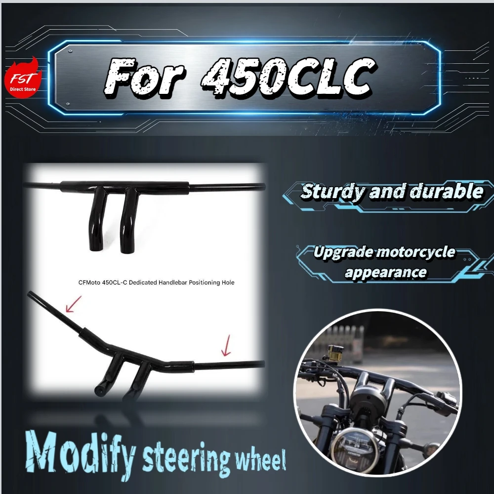 For  450CL-C Heavy Duty Handlebar, High-Strength Thickened High-Rise Rearward Drag Bar Parts