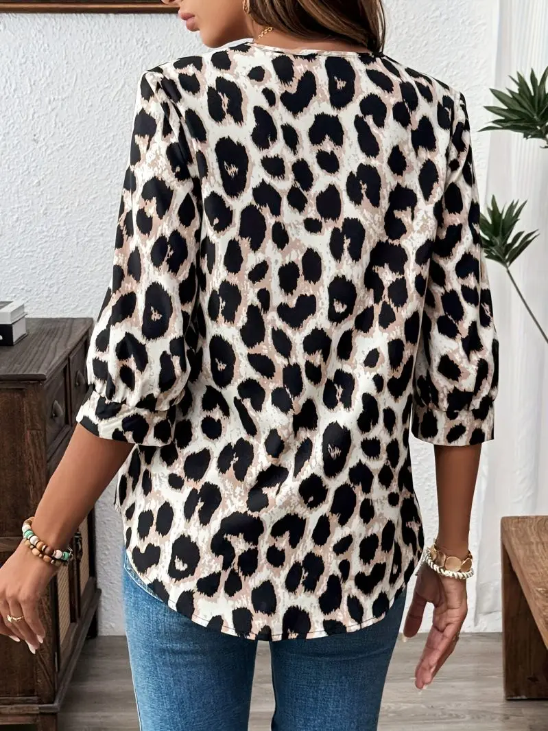 Women's Loose Collared Top with Draping Effect for Commuting And Casual Wear Comfortable Fit Stylish Top