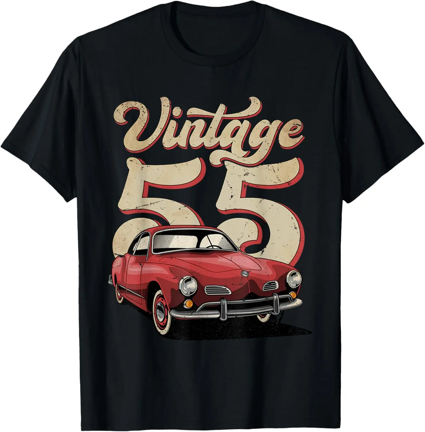 

Retro Car 1955 Chevys Bel Air Graphic Tees Men Vintage T-Shirt