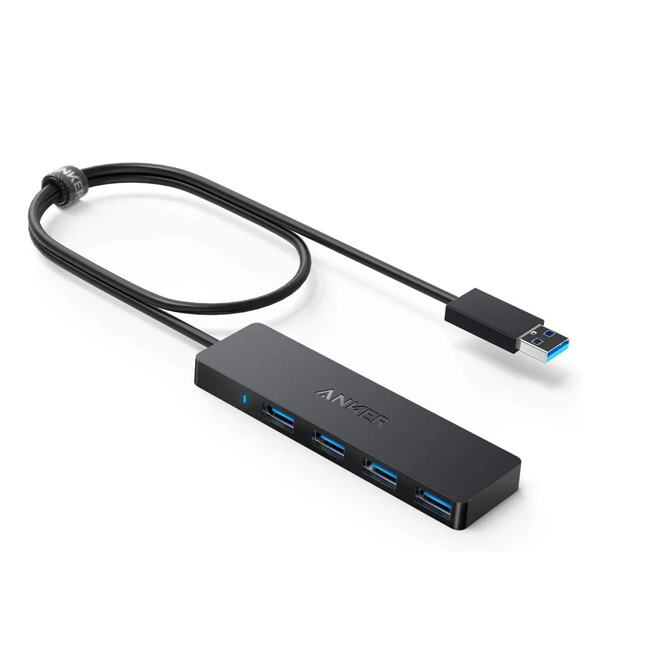 Anker 4-портовый USB 3.0 хаб, ультратонкий USB-хаб для передачи данных с удлиненным кабелем 2 фута, сверхскоростная передача данных