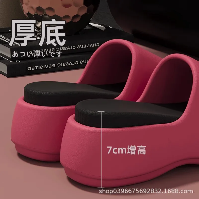 

Women Slippers 2026 Spring Summer New Women's 7cm Thick Platform EVA Soft Slippers Indoor Outdoor Casual Slides Flip Flops