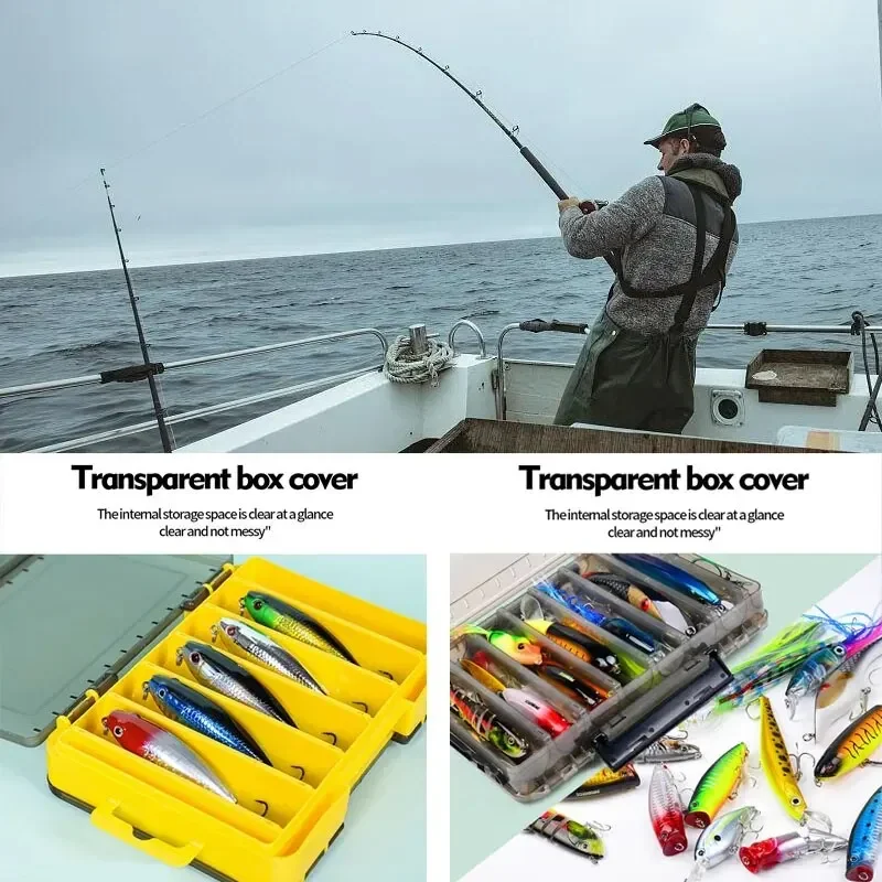 12 Compartments Fishing Box Outdoor Portable Double Sided Lure Bait Organization Multi Functional High Quality Fishing Tool Box