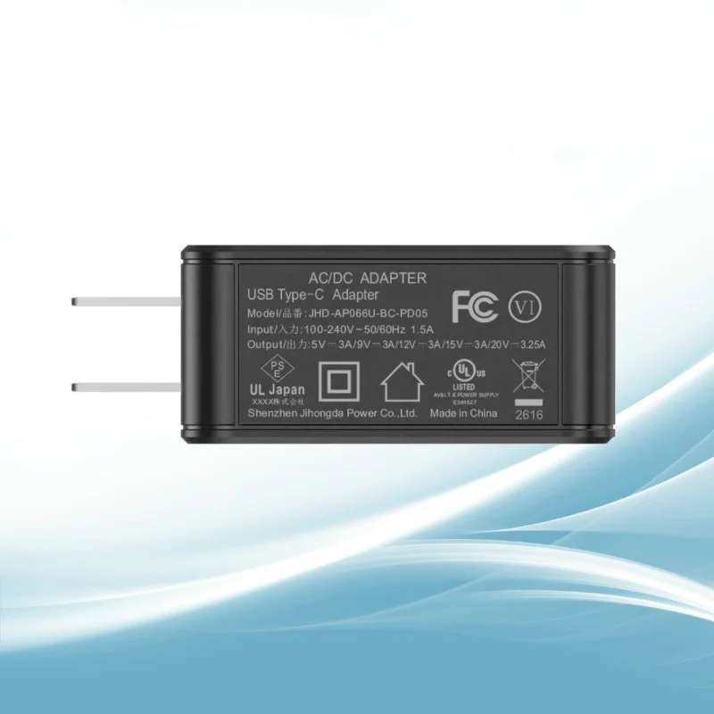5V 3A/9V 3A/12V 3A/15V 3A/20V 3.25A 65W AC/DC Adapter USB-C Port Fast Charging Head For 65W Type-C Smartphone/Tablet/Laptop view 5