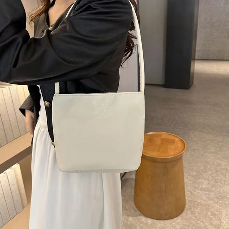 

Women's High Capacity Handbag Underarm Handbag Shoulder Bag Waterproof Nylon Embroidered Letters Underarm Bag Tote Bags